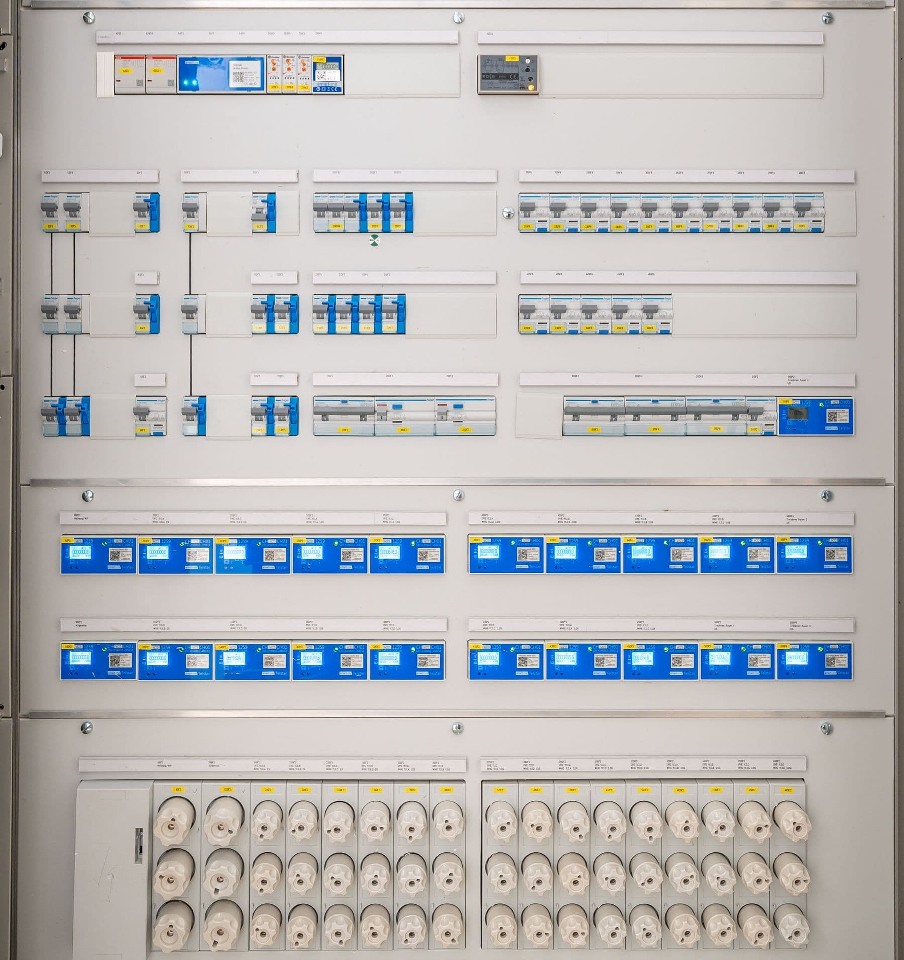 Electrical distribution panel — stock photograph