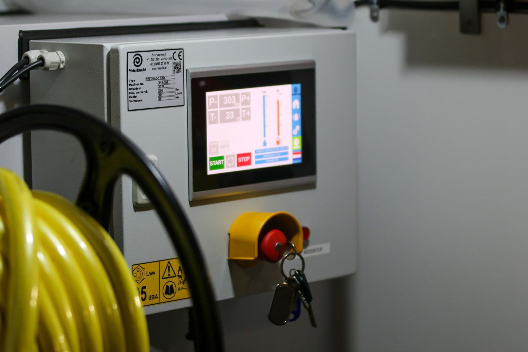 Panel with digital readout — stock photograph